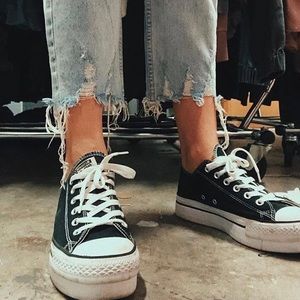 Converse | Shoes | Platform Black Converse | Poshmark